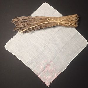 Vintage Ladies Handkerchief - With Pink M